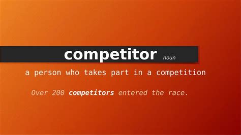 Competitor Definition & Meaning .